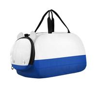 Bonita bolsa de gimnasio para niños, con compartimento para zapatos, ligera, para fin de semana o baile, para viajes, con bandera nacional de Rusia