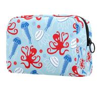 Bonita bolsa de maquillaje de koala para bebé, pequeña bolsa de viaje con cremallera, bolsa de aseo portátil, organizador de maquillaje para mujeres y niñas, Multicolor 08, 18.5x7.5x13cm/7.3x3x5.1in