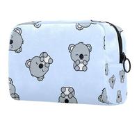 Bonita bolsa de maquillaje de koala para bebé, pequeña bolsa de viaje con cremallera, bolsa de aseo portátil, organizador de maquillaje para mujeres y niñas, Multicolor 01, 18.5x7.5x13cm/7.3x3x5.1in
