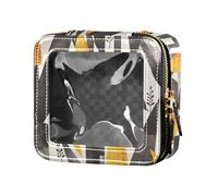 Bonita bolsa de maquillaje de piel transparente con diseño de camión rojo para el cuidado de la piel, organizador de cosméticos para mujer, Mazorcas de maíz hermosas y exóticas, Talla única