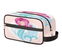 Bonita bolsa de maquillaje de sirenita para mujeres, hombres, niños y niñas, bolsa de lavado de sirena, bolsa de viaje para artículos de aseo personal, organizador de cosméticos, bolsa de ducha,