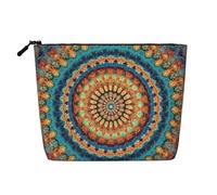 Bonita bolsa de maquillaje para bolso, cosméticos, viajes, casual, bolsa de almacenamiento con cremallera, Mandala 4, 24x17x5cm, Neceser de maquillaje