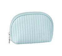 Bonita bolsa de maquillaje pequeña para mujer, pequeña bolsa de belleza acolchada, práctica cremallera, sin tiempo de sobra, bolsa de maquillaje, d, Talla única