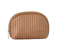 Bonita bolsa de maquillaje pequeña para mujer, pequeña bolsa de belleza acolchada, práctica cremallera, sin tiempo de sobra, bolsa de maquillaje, b, Talla única