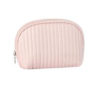 Bonita bolsa de maquillaje pequeña para mujer, pequeña bolsa de belleza acolchada, práctica cremallera, sin tiempo de sobra, bolsa de maquillaje, a, Talla única