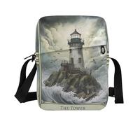 Bonita bolsa de mensajero pequeña para mujer, bolso cruzado para mujer, correa de hombro, correa ajustable para exteriores, uso diario, al aire libre, diario, boceto, historia, color negro y blanco