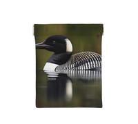 Bonita bolsa de monedas con estampado Husky, organizador de monedas, soporte para cambios, pequeña cartera de viaje, para monedas, cambios, auriculares, Loon Nature Bird, Talla única, Moda