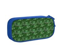 Bonita bolsa de papelería con estampado de hojas de palma verde, ligera, para escuela, universidad, oficina, viajes, niños, niñas y adultos, Blue, Talla única, Juego de mochila escolar
