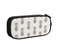 Bonita bolsa de papelería con estampado de piña, ligera, para escuela, universidad, oficina, viajes, niños, niñas y adultos, Black, Talla única, Juego de mochila escolar