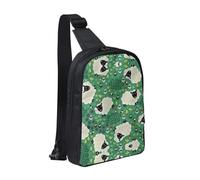 Bonita bolsa de pecho con doble bolsillo, perfecta para conciertos, deportes, viajes, ciclismo y senderismo, mochila cruzada, Linda oveja de dibujos animados, Talla única