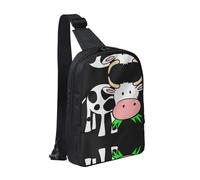 Bonita bolsa de pecho con doble bolsillo, perfecta para conciertos, deportes, viajes, ciclismo y senderismo, mochila cruzada, Linda vaca, Talla única