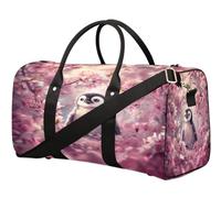 Bonita bolsa de viaje con diseño de flor de pingüino para mujeres, hombres, niñas, niños, fin de semana, bolsa de noche, bolsa de equipaje para deportes, gimnasio, yoga, color, 22.7L, Organizador de