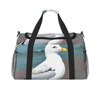 Bonita bolsa de viaje de mano de gaviota. Diseño moderno, gran capacidad de almacenamiento, adecuada para viajes de negocios y viajes cortos, color negro, talla única