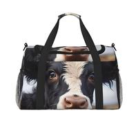 Bonita bolsa de viaje de mano de vaca. Diseño moderno, gran capacidad de almacenamiento, adecuada para viajes de negocios y viajes cortos.