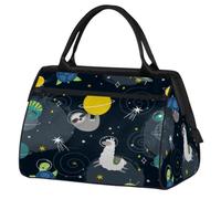 Bonita bolsa de viaje espacial de dibujos animados para mujeres y hombres, 24 L, bolsa de fin de semana de perezoso lindo bolso deportivo gimnasio viajes durante la noche bolsa de fin de semana,