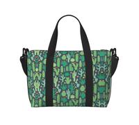 Bonita bolsa de viaje impermeable con estampado de cactus, sin costuras, bolsa de viaje para fin de semana para el gimnasio durante la noche