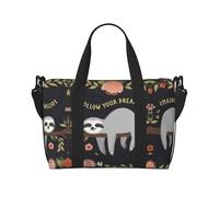 Bonita bolsa de viaje para fin de semana con estampado de nutria de árbol, adecuada para viajes, camping, picnics