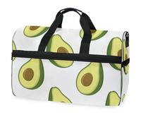 Bonita bolsa de viaje verde aguacate para hombres, mujeres, niños, niñas, adolescentes, bolsa de gimnasio deportiva de gran tamaño con compartimento para zapatos, bolsa de entrenamiento para yoga, fin