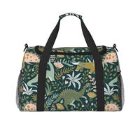 Bonita bolsa de viaje versátil con estampado de dinosaurios, ideal para actividades al aire libre