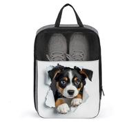 Bonita bolsa de zapatos de cachorro que se asoma fuera de un agujero para viajes, uso diario, bolsa de almacenamiento antipolvo para zapatos de golf