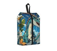 Bonita bolsa de zapatos de dinosaurio para viajes, organizador de zapatos impermeable para maleta, bolsa de almacenamiento 3 en 1 para entrenadores de gimnasio