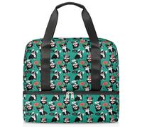Bonita bolsa deportiva de bulldog francés para mujeres, hombres, niños, Kirls Dog Bulldog, bolsas de fin de semana, bolsas de noche separadas para mojado, bolsa de mano de 21 L para viajes, gimnasio,