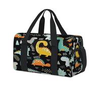 Bonita bolsa deportiva de dibujos animados de Dinoo para fin de semana, bolsa de noche, casual, viajes, gimnasio, para niños, niñas, niños, mujeres y hombres