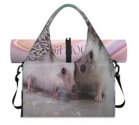 Bonita bolsa deportiva de erizo para mujeres y hombres, bolsa de fin de semana con compartimento para zapatos, bolsa de hombro para yoga, gimnasio, viajes, color, L, Organizador de bolsas