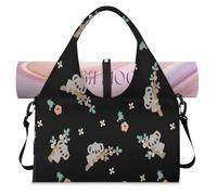 Bonita bolsa deportiva de koala para mujeres y hombres, divertida bolsa de fin de semana con compartimento para zapatos, bolsa de equipaje para yoga, gimnasio, viajes, color, L, Organizador de bolsas