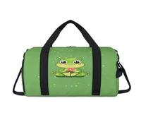 Bonita bolsa deportiva de lona con compartimento para zapatos, bolsa de fin de semana, viajes, gimnasio, organizador de equipaje para mujeres, hombres, niños y niñas