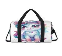 Bonita bolsa deportiva de lona con compartimento para zapatos, bolsa de fin de semana, viajes, gimnasio, organizador de equipaje, para mujeres, hombres, niños y niñas