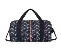 Bonita bolsa deportiva de lona con diseño de estrellas y rayas con compartimento para zapatos, bolsa de fin de semana, viajes, gimnasio, organizador de equipaje para mujeres, hombres, niños y niñas