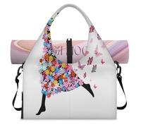 Bonita bolsa deportiva de mariposa mágica para mujeres y hombres, bolsa de fin de semana con compartimento para zapatos, bolsa de hombro para yoga, gimnasio, viajes, color, L, Organizador de bolsas