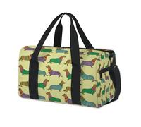 Bonita bolsa deportiva de perro salchicha para fin de semana, bolsa de viaje casual, para viajes, gimnasio, para niños, niñas, niños, mujeres y hombres