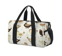 Bonita bolsa deportiva de pollo, divertida bolsa de lona para fin de semana, bolsa de viaje casual, para viajes, gimnasio, para niños, niñas, niños, mujeres y hombres
