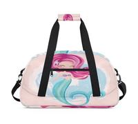 Bonita bolsa deportiva de sirenita para mujeres y hombres, bolsa de viaje de 24 L, bolsa de fin de semana, bolsa de viaje, gimnasio, para niños y niñas, color, 24 L, Organizador de bolsas