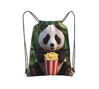 Bonita bolsa deportiva para gimnasio, baile, mochila ligera para equipaje, Lindas palomitas de maíz panda, Talla única