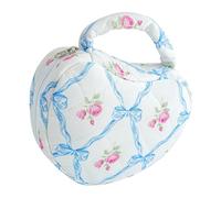 Bonita bolsa organizadora de maquillaje con forma de corazón floral, impermeable, bolsa de cosméticos de viaje, estuche de almacenamiento para mujeres y niñas, organizador funcional para cosméticos