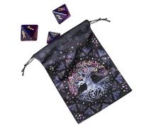 Bonita bolsa para cartas de tarot, almacenamiento de franela impresa de 5.1 x 7.1 pulgadas con cordón, perfecta para mazos de tarot, cartas de oráculo, dados y runas, multicolor, 91, Unisex