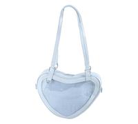 Bonita bolsa para mujeres y niñas, estilo japonés, hombro en forma de corazón, mensajeros para estudiantes, escuela, estilo japonés, bandolera para mujer, mensajeros de hombro, Blue