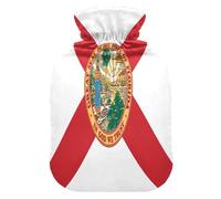 Bonita botella de agua caliente con tapa suave, 2 L para terapias frías y calientes, diseño de la bandera del estado de Florida (EE.UU.)