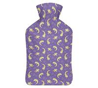 Bonita botella de agua de goma Axolotl1 con cubierta de felpa suave, bolsa de agua caliente para invierno, manos y pies, protección contra el frío, 1000 ml