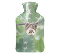 Bonita botella de agua de goma colgante con cubierta de felpa suave, bolsa de agua caliente para invierno, manos y pies, protección contra el frío, 1000 ml