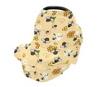 Bonita bufanda de lactancia con manzanilla de abeja de miel, fundas de asiento de coche para bebés, elásticas, suaves, transpirables, multiusos, regalo para niños y niñas