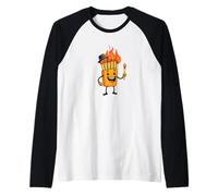Bonita Caja de fósforos con fósforos para niños y niñas Camiseta Manga Raglan