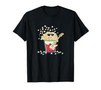 Bonita caja de palomitas de maíz con disfraz de guitarra mecedora Camiseta