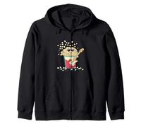 Bonita caja de palomitas de maíz con disfraz de guitarra mecedora Sudadera con Capucha