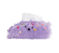 Bonita caja de pañuelos de dibujos animados para sala de estar, cajón de mesa de felpa para perro, soporte para cajón, soporte de papel para ahorrar espacio, decoración del hogar, dispensador de papel