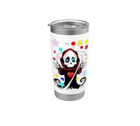¡Bonita calavera espeluznante, gótica en colores pastel kawaii, Grim Reaper Ghost Boo! Vaso térmico de acero inoxidable de doble pared