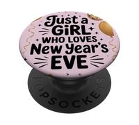 Bonita Camiseta de Fiesta de Año Nuevo 2026 para Mujeres y niñas PopSockets PopGrip Adhesivo